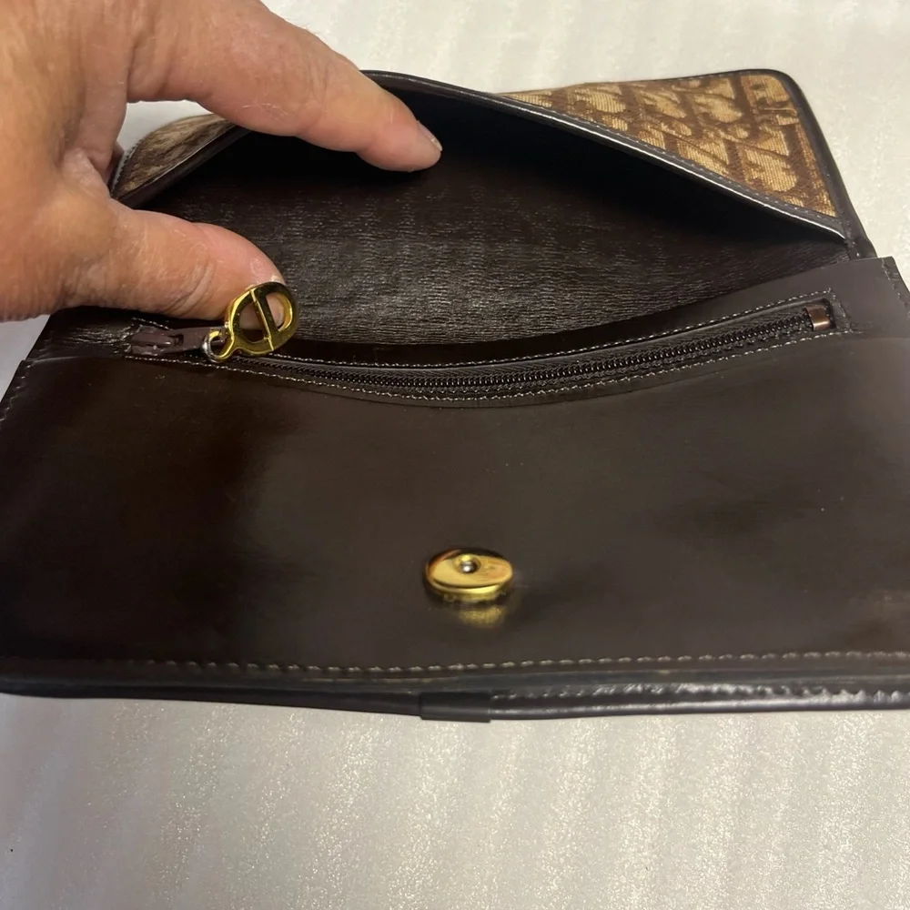 Dior 30 Montaigne Trotter Dior Oblique Monogram Jaquard Canvas Clutch Wallet